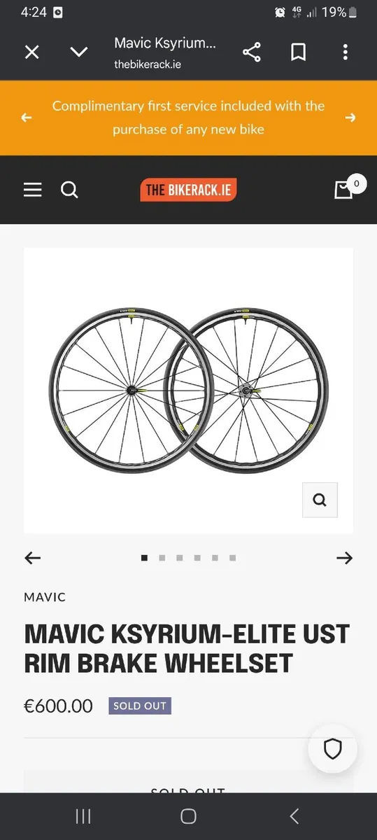 Mavic Ksyrium Elite UST (plus bucket) - Image 1