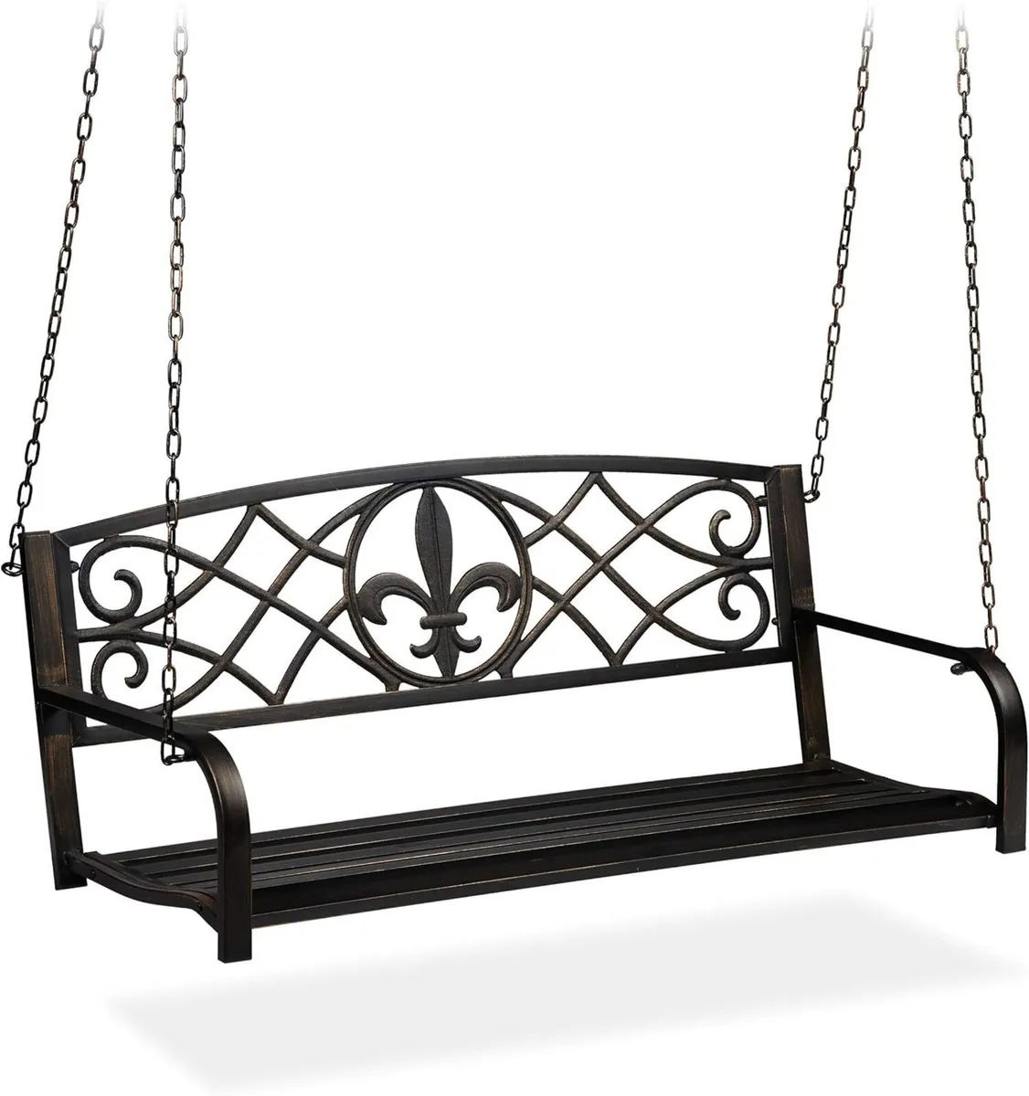 porch swing 2 seater hanging garden bench vintage - Image 1