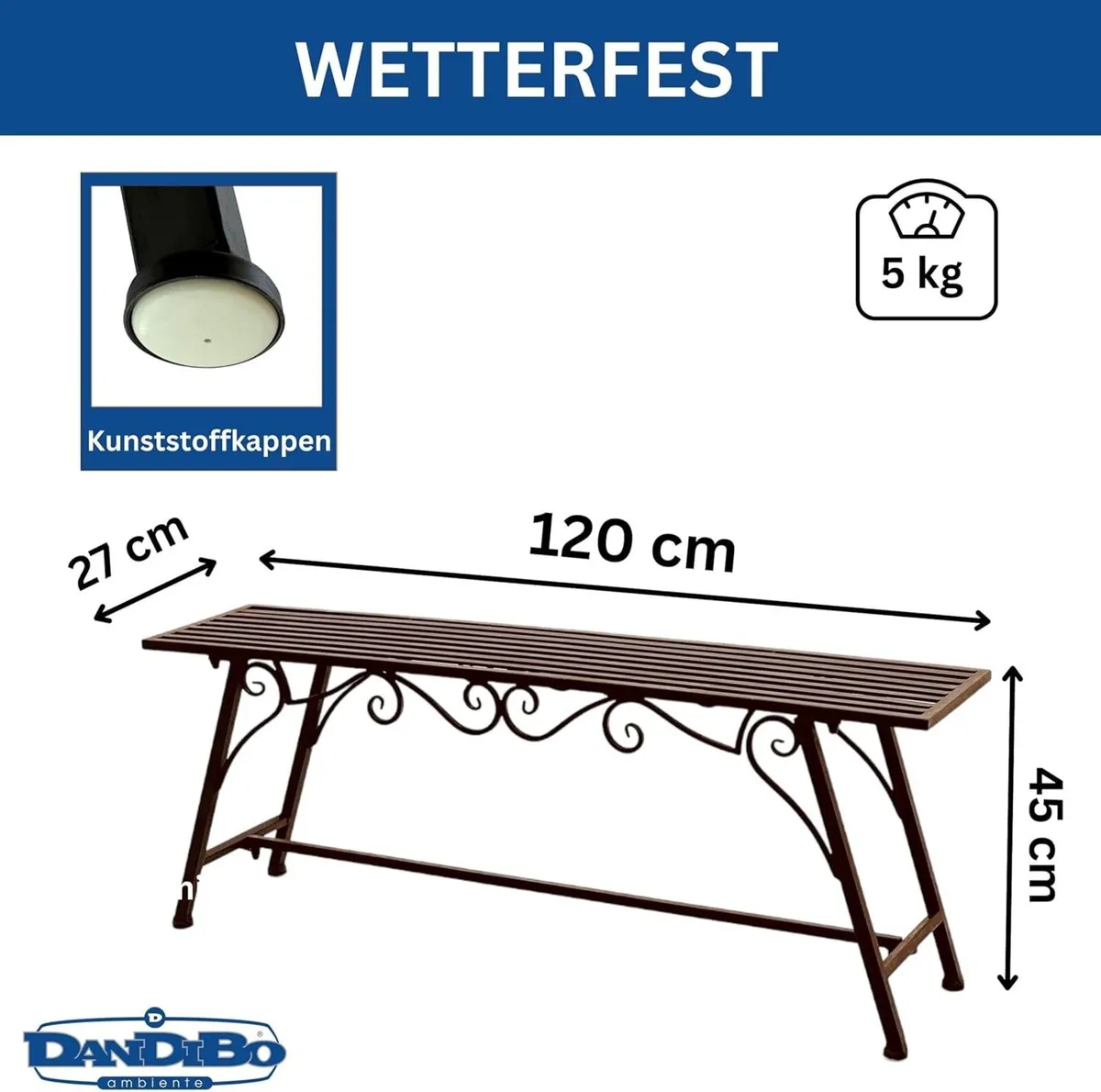 Bench Seat CUCCIO-XL B-120 cm Garden made from - Image 3