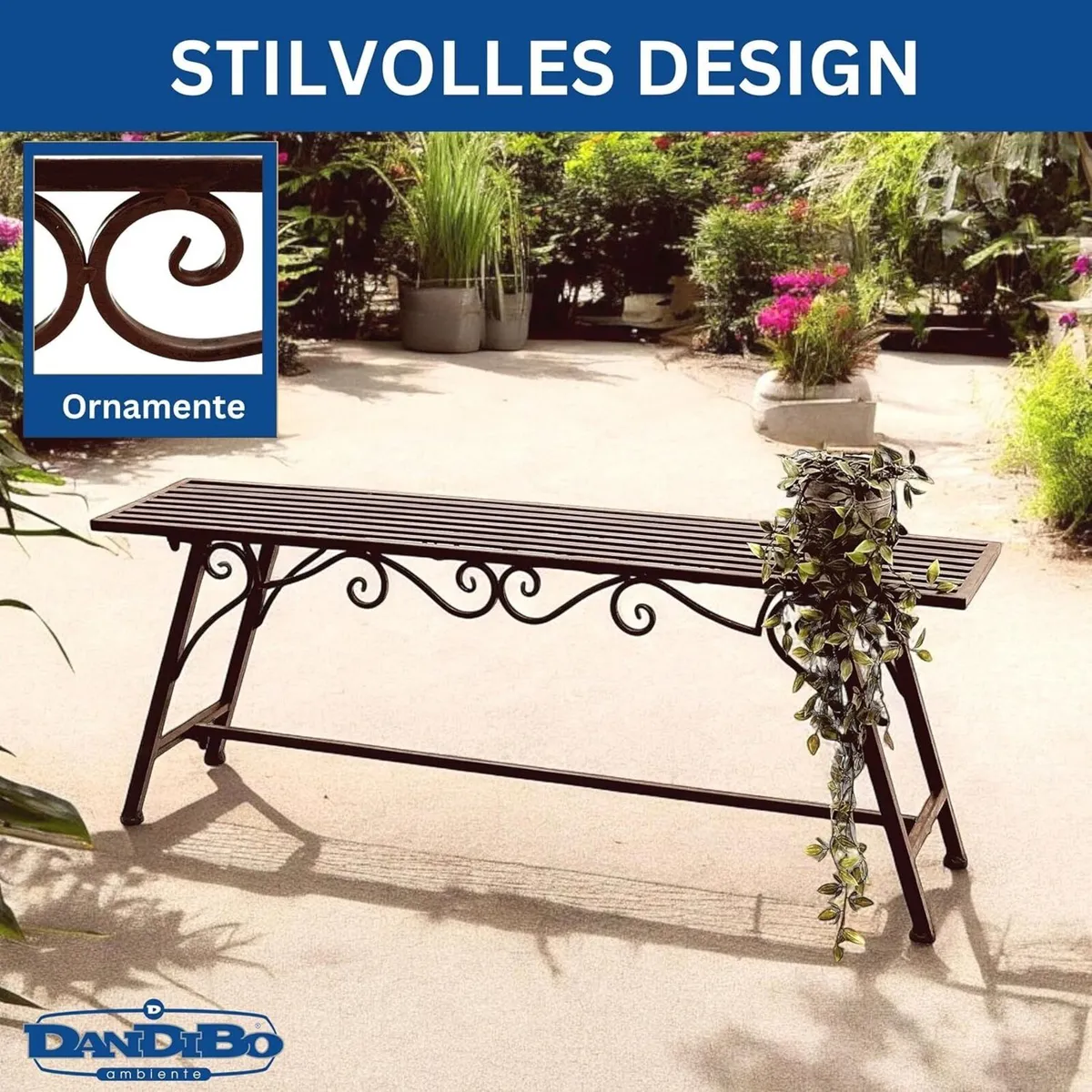 Bench Seat CUCCIO-XL B-120 cm Garden made from - Image 4