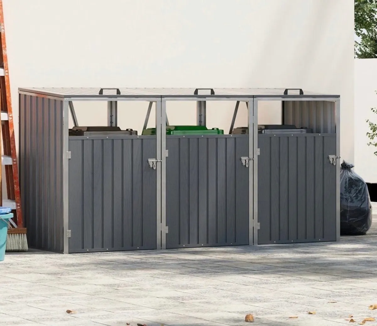 NEW Metal Wheelie Bin Shelter for 3 Bins - Image 2