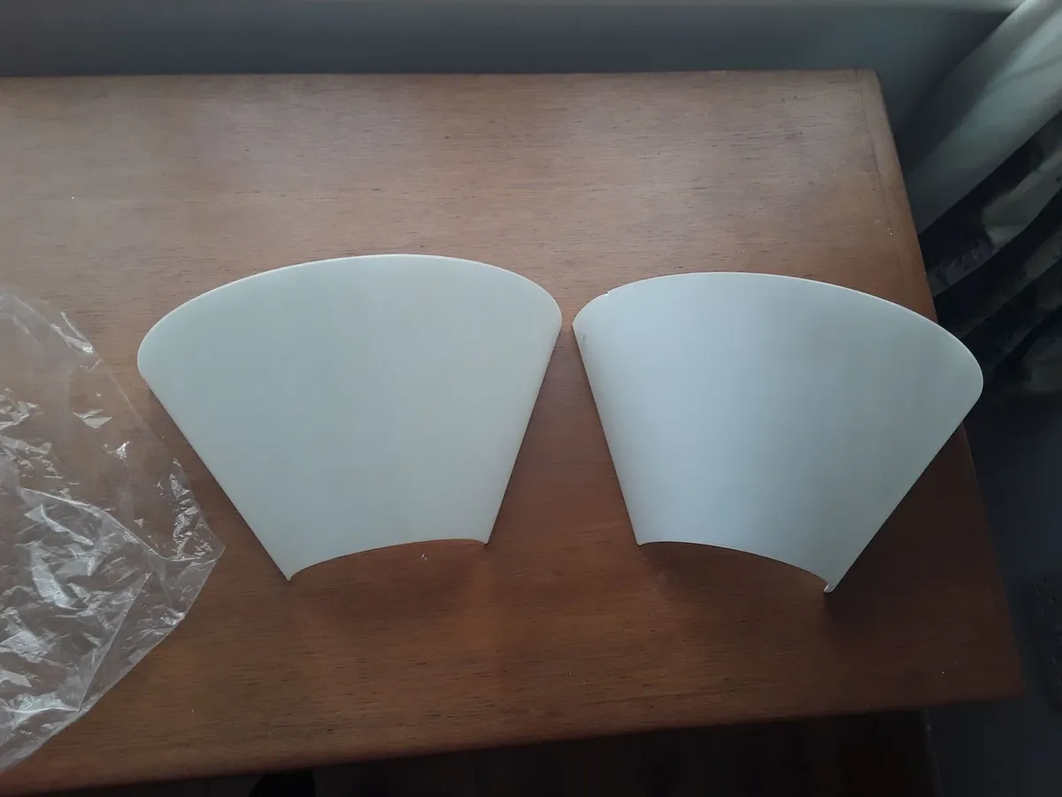 Two glass wall lights perfect working order - Image 1