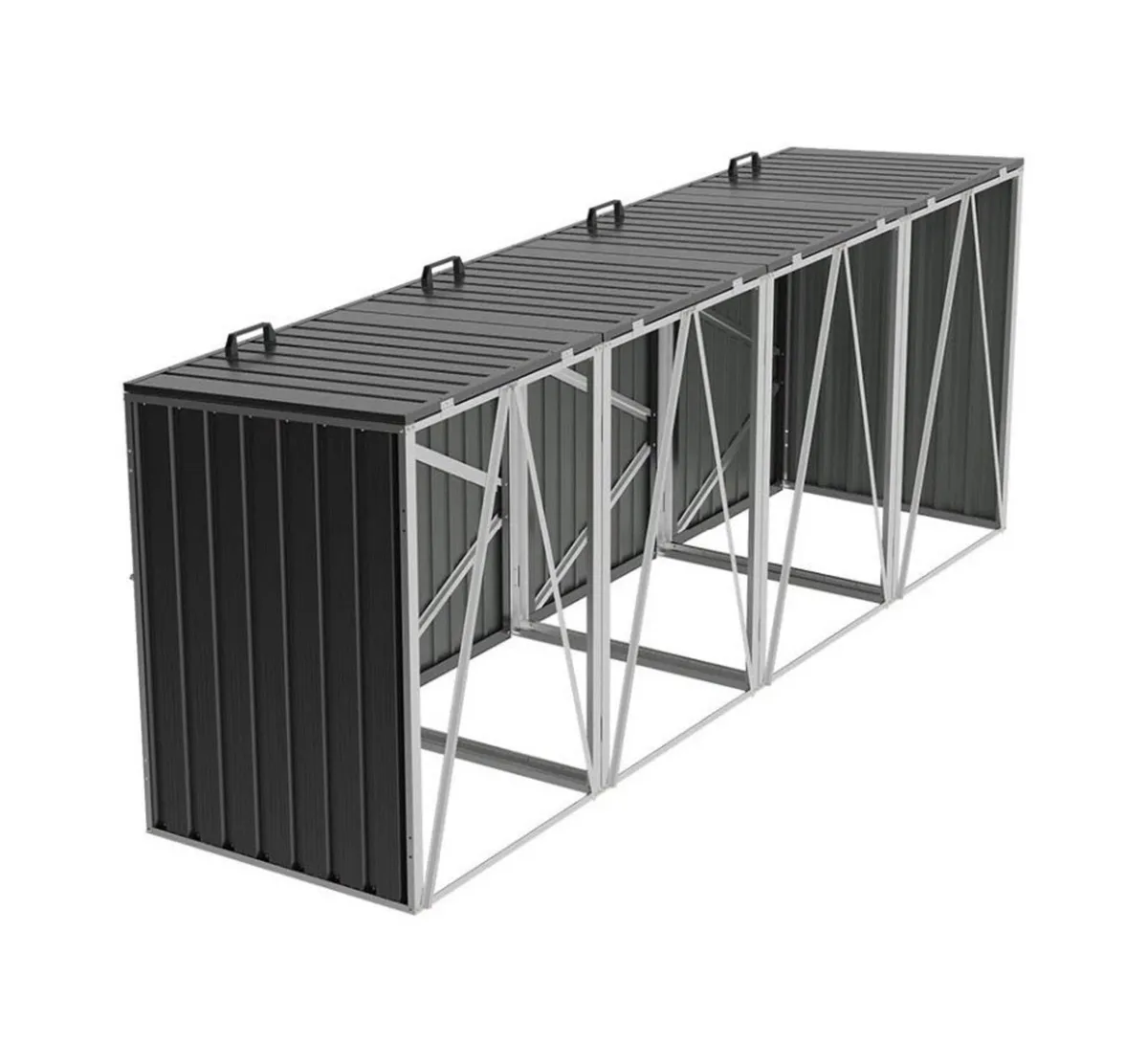 NEW Metal Wheelie Bin Shelter for 4 Bins - Image 3