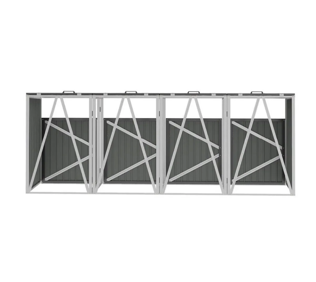 NEW Metal Wheelie Bin Shelter for 4 Bins - Image 4