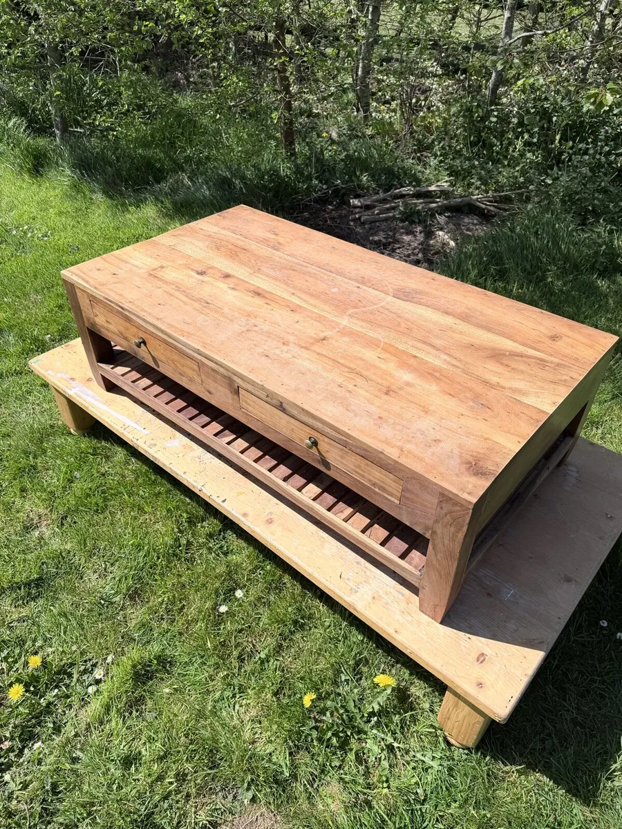 Living room table, solid oak - Image 3