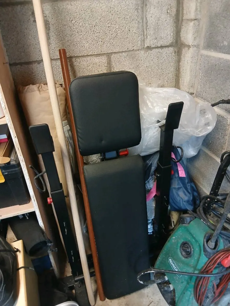 Weight Bench with Barbell and plates - Image 1