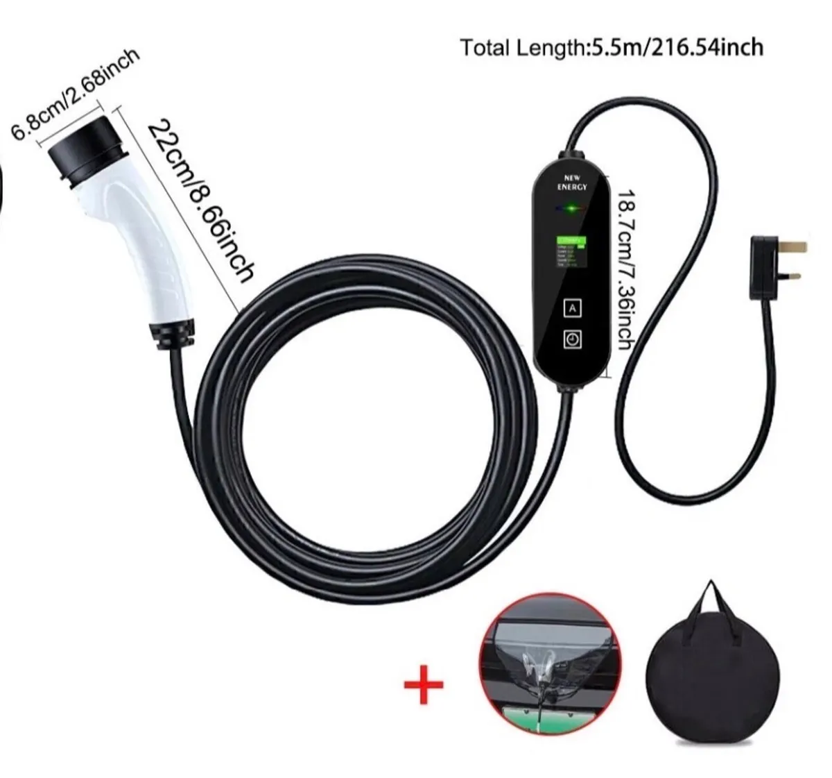 EV Charging Cable Type 2 Electric Car Charger 13A - Image 2