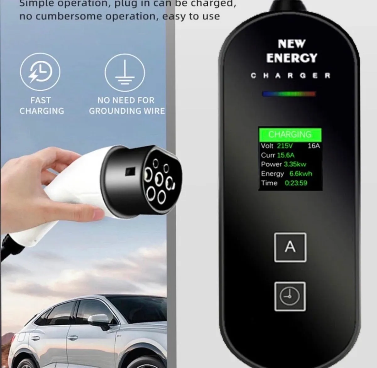 EV Charging Cable Type 2 Electric Car Charger 13A - Image 3