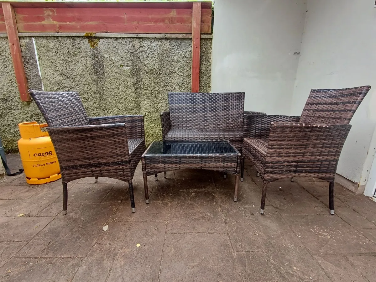 Garden set 4piece Rattan - Image 3
