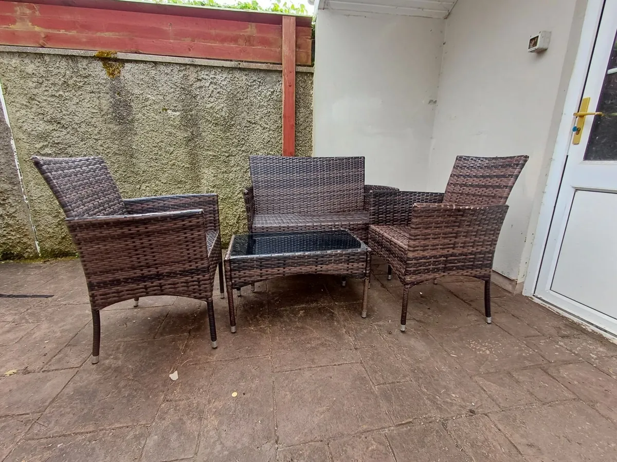 Garden set 4piece Rattan - Image 1