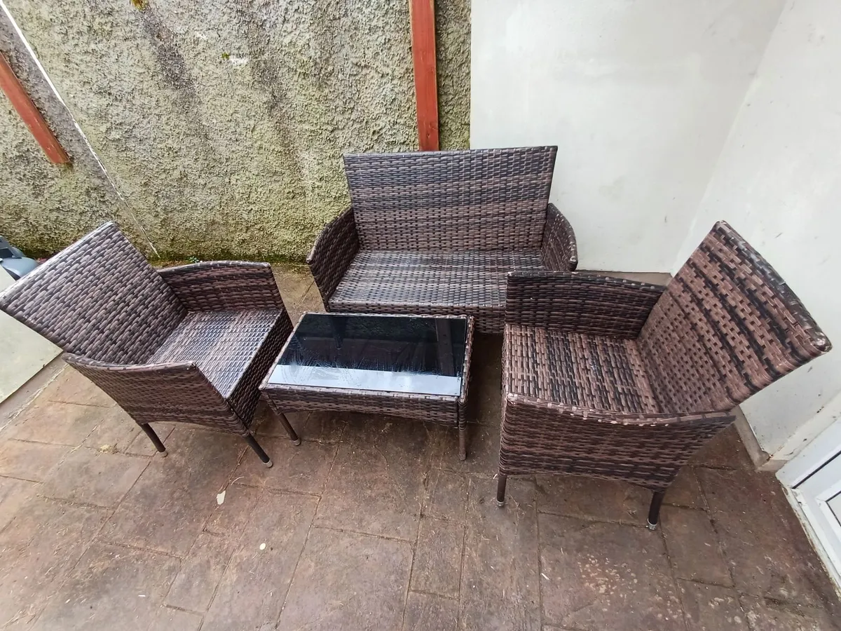 Garden set 4piece Rattan - Image 4