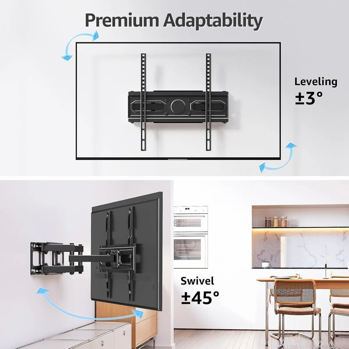 TV Wall Mount Bracket for 26-70 Inch, Swivels - Image 4