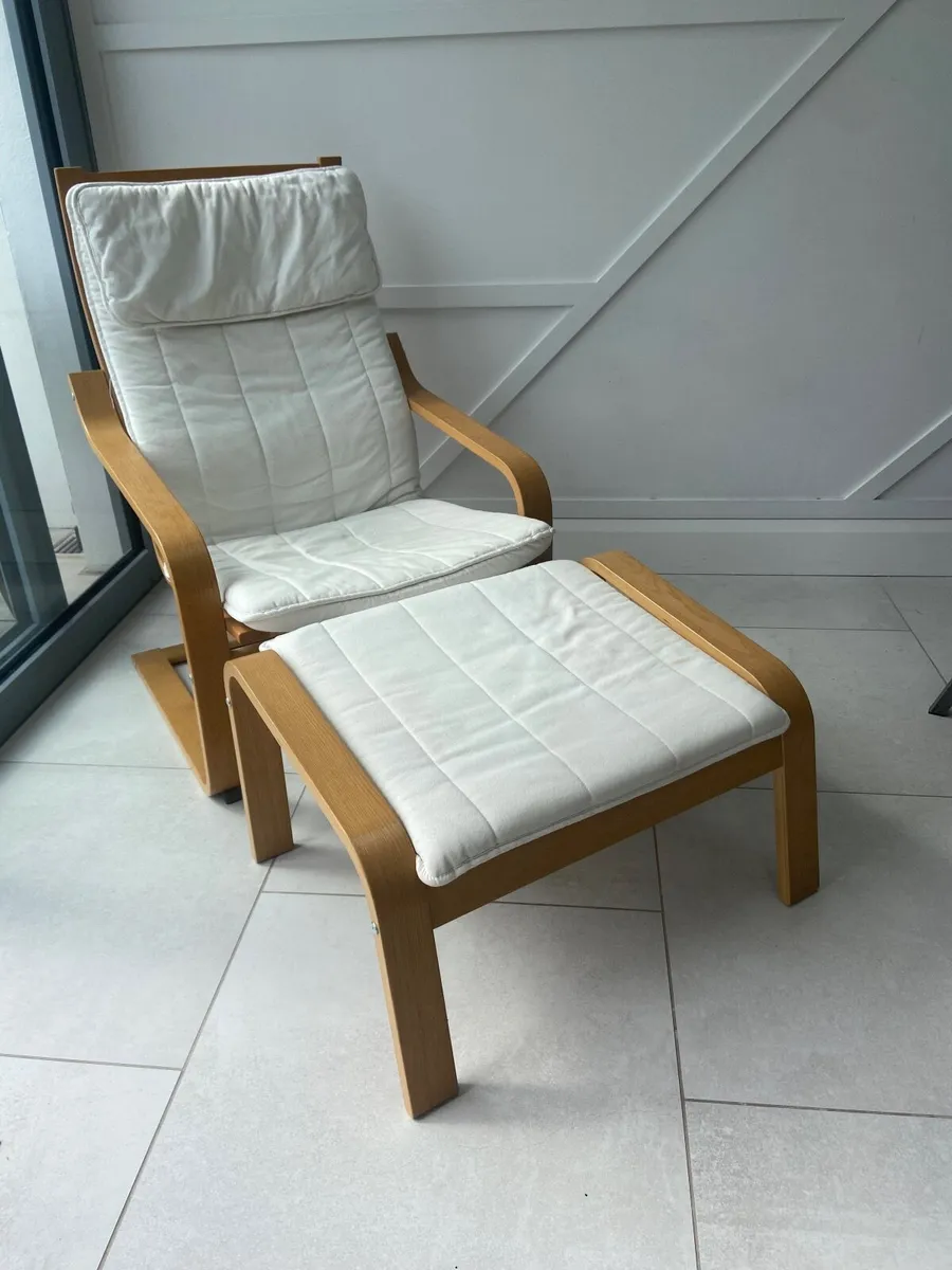 IKEA Chair & Footstool Pöang - Image 1