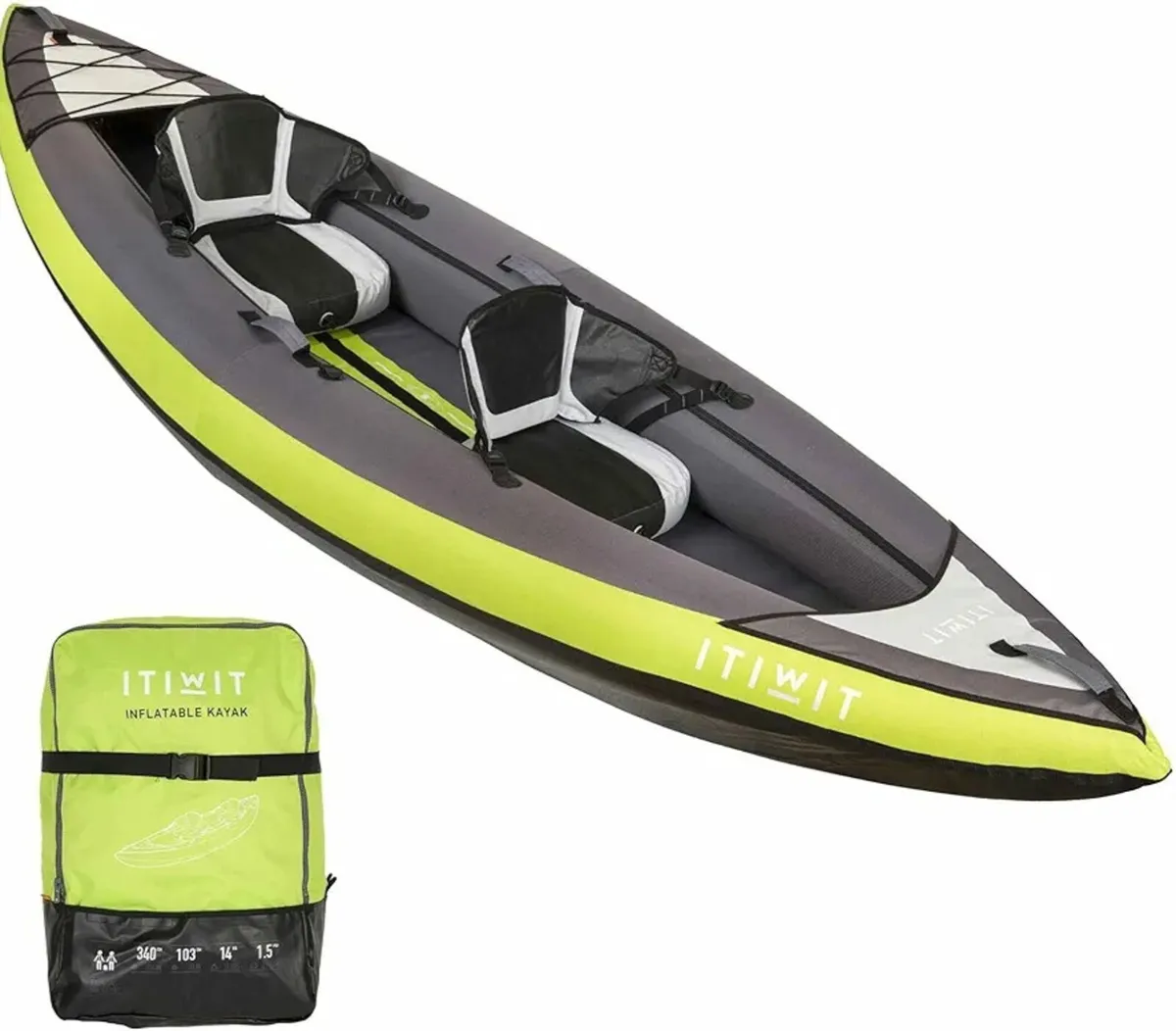 Inflatable kayak.  2 person. Itwit ( decathalon)