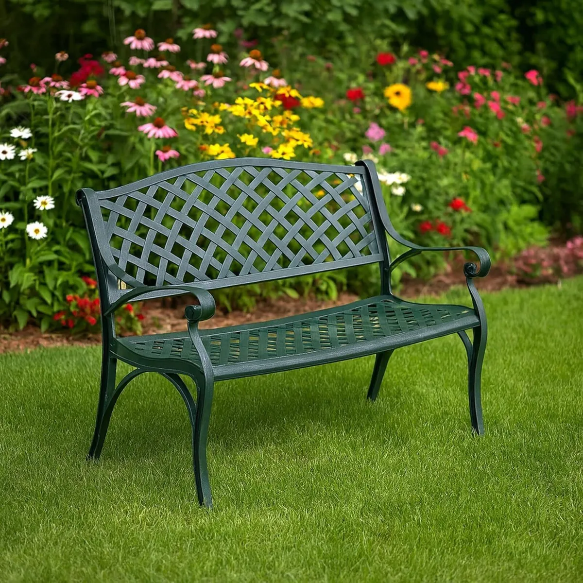 patio bench 2-seater HxWxD: 82 x 102 60 cm cast - Image 2