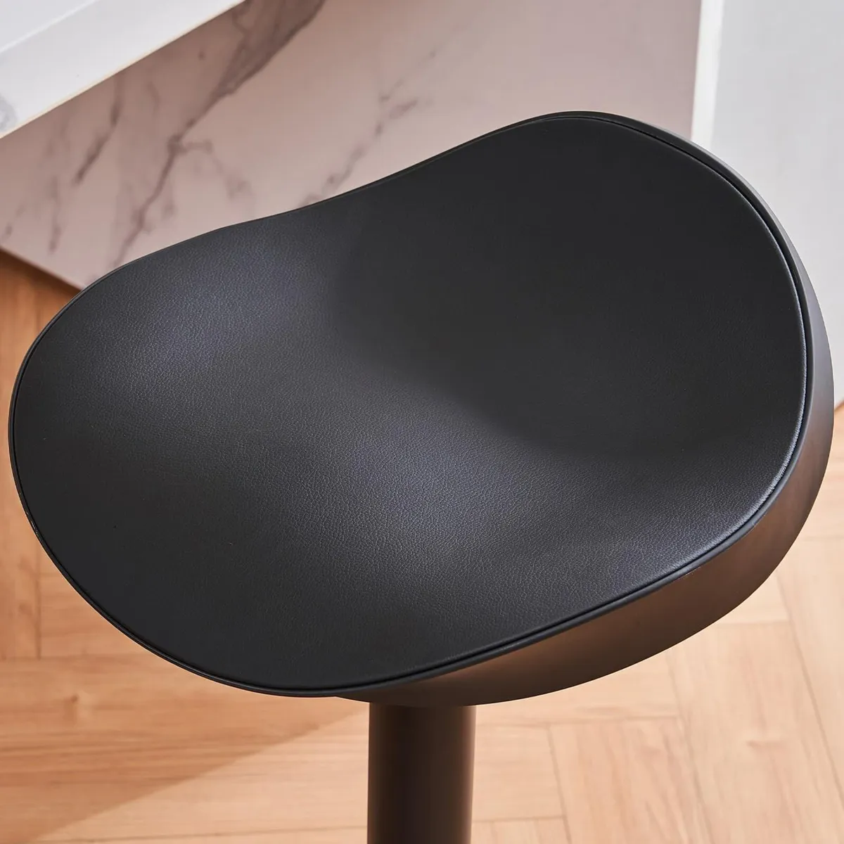 Swivel Bar Stools Black Set of 2 Counter Height - Image 4