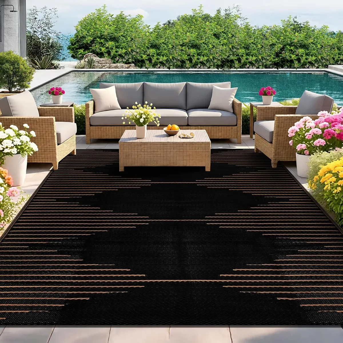 Outdoor Rug for Patio Waterproof 270x365cm - Image 1
