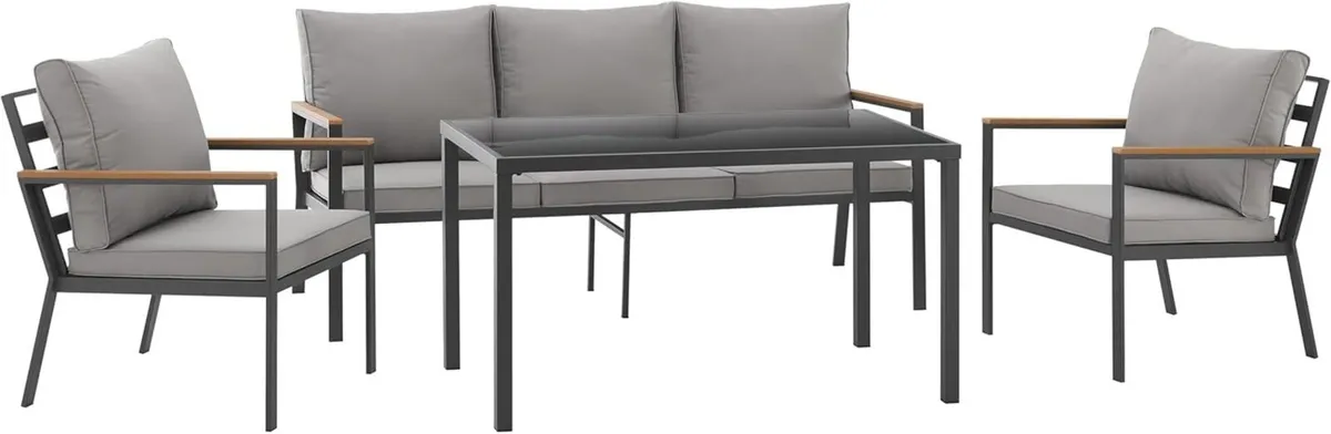 Athens Garden Furniture Set 5 Piece Modern Dining