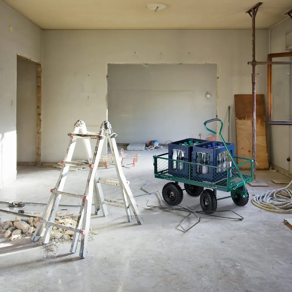 Heavy-Duty Cart Practical Garden Trolley Pneumatic - Image 2