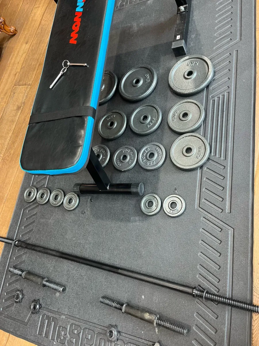 Rack barbell dumbbells and weights - Image 2