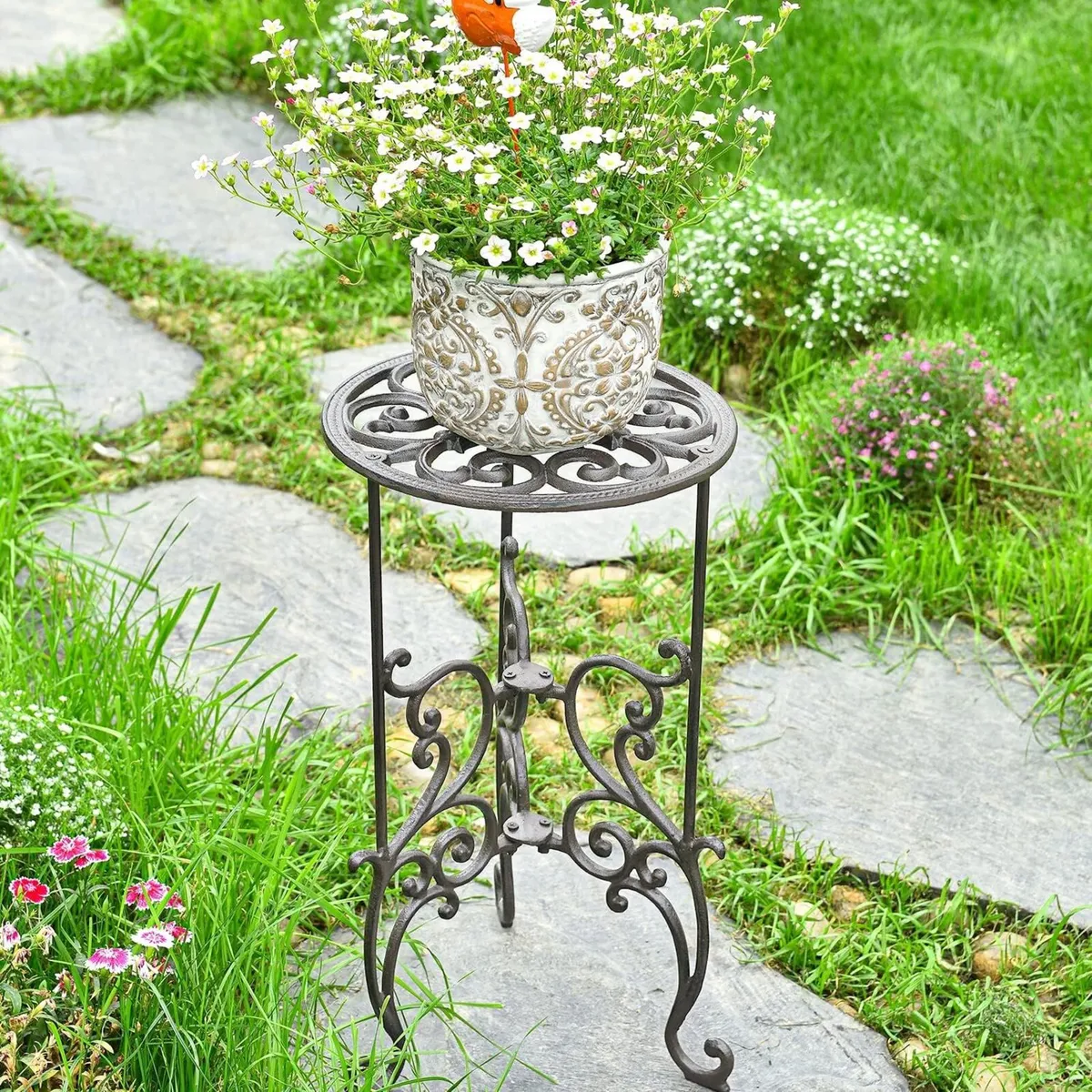 Heavy Duty Cast Iron Potted Plant Stand 19.3-Inch - Image 4