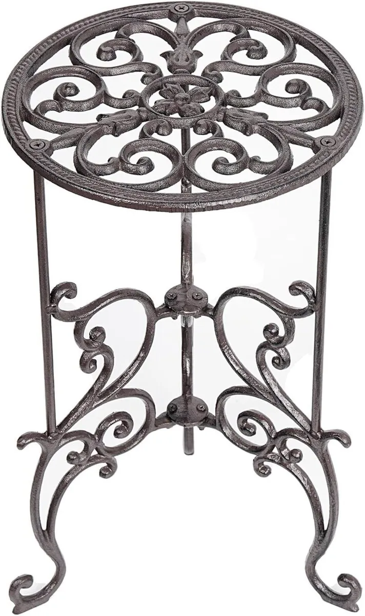Heavy Duty Cast Iron Potted Plant Stand 19.3-Inch - Image 1
