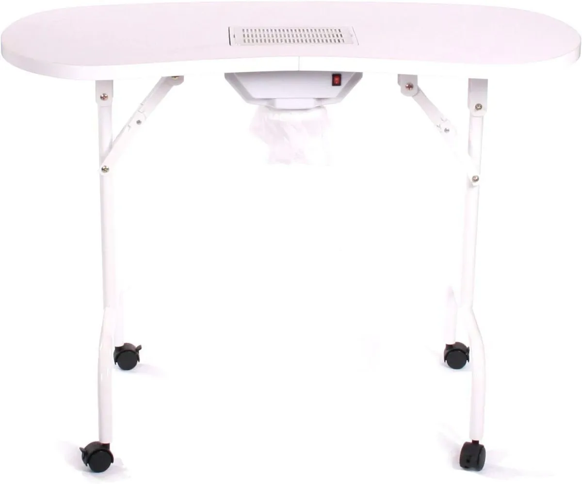 portable mobile manicure nail table with extractor - Image 1
