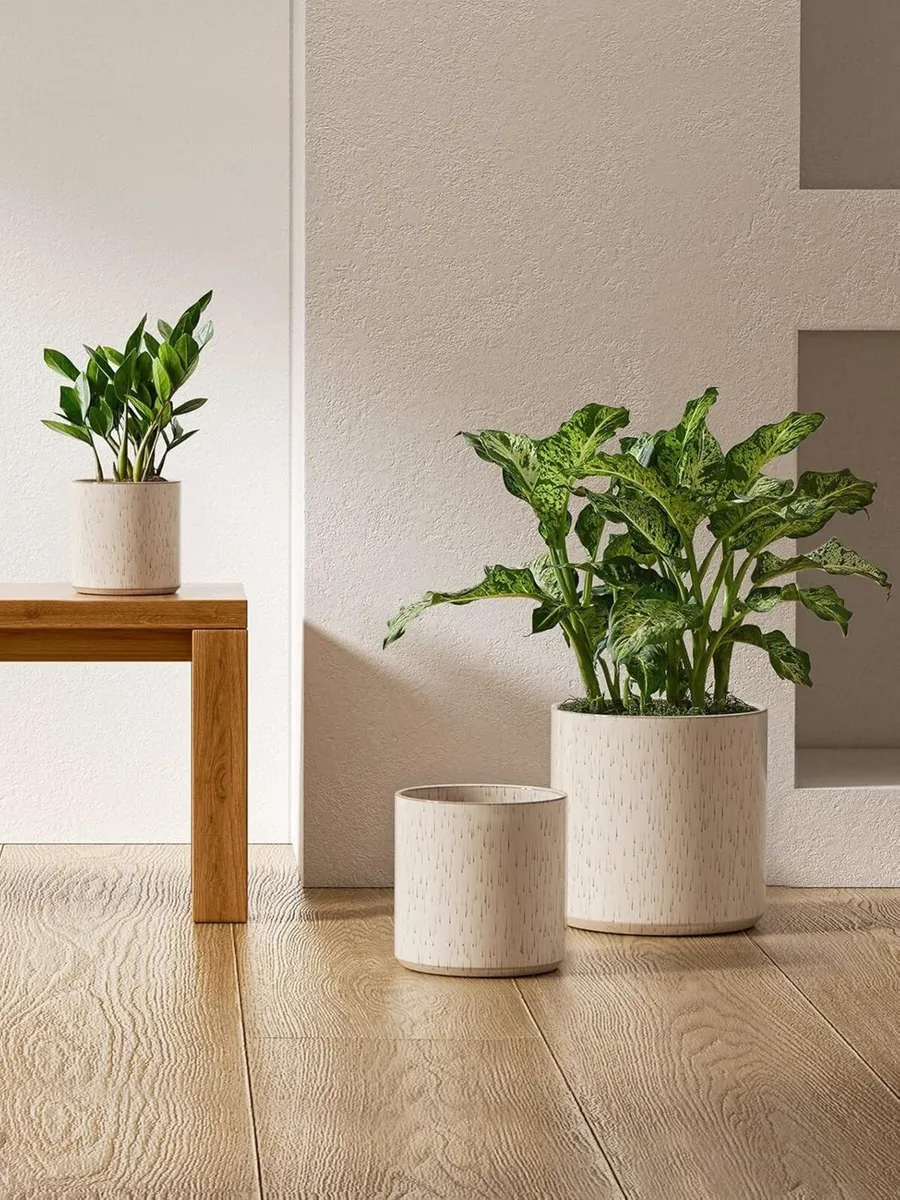 15+20+25 cm Plant Pots Set Ceramic Planters for - Image 4