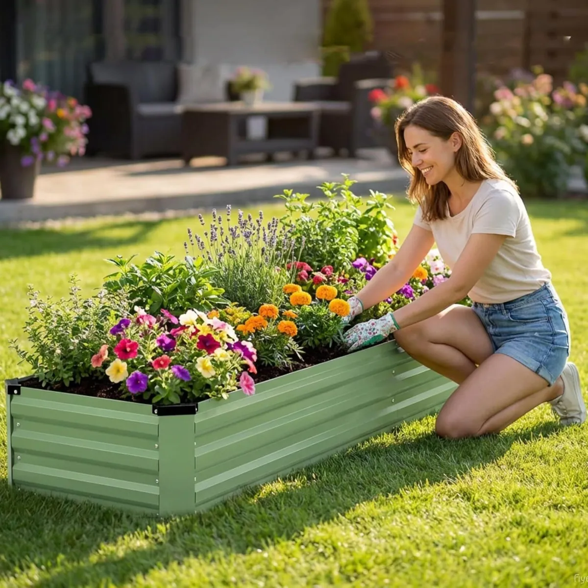 Raised Garden Bed Outdoor - Metal Planters - Image 2