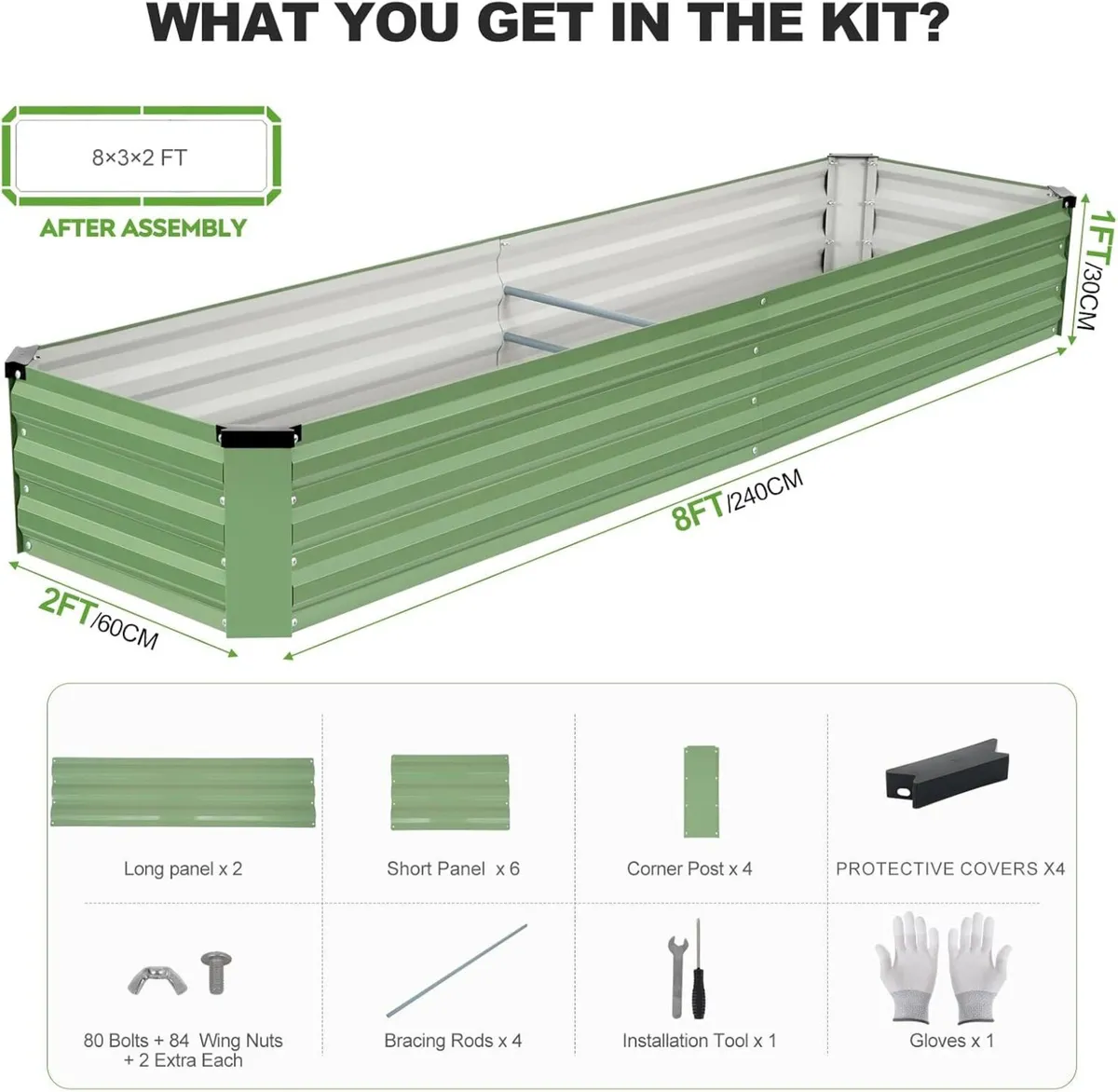 Raised Garden Bed Outdoor - Metal Planters - Image 3