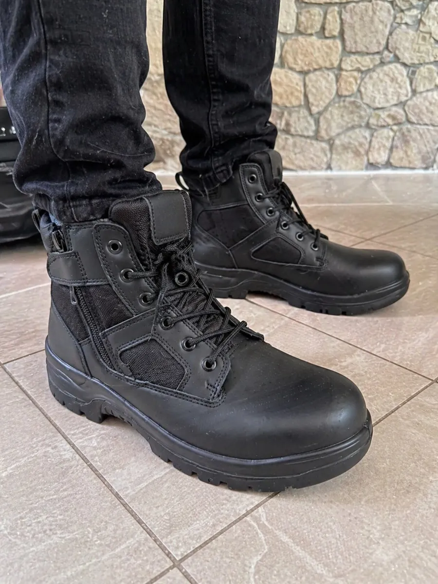 Cofra Black Leather Work Boots - Image 1