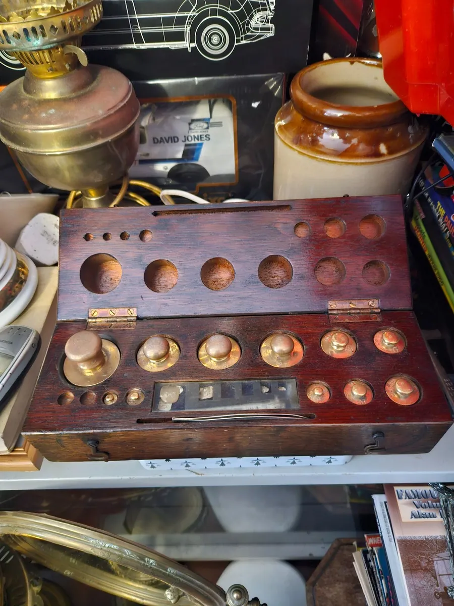 Vintage Antique Brass Weights Set - Image 1