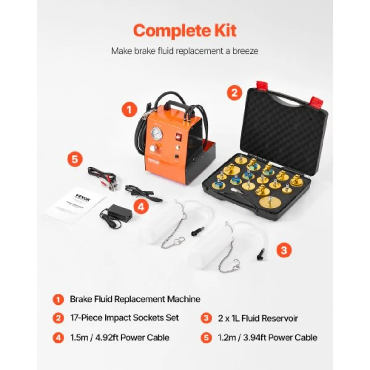 Electric Brake Bleeder Kit, Professional 220V Brak - Image 3