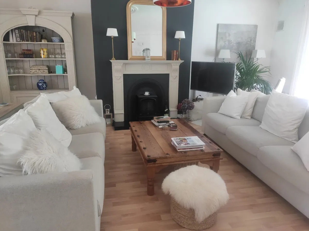 PAIR OF IKEA VIMLE  3 SEATER SOFAS..GUNNARED BEIGE - Image 2