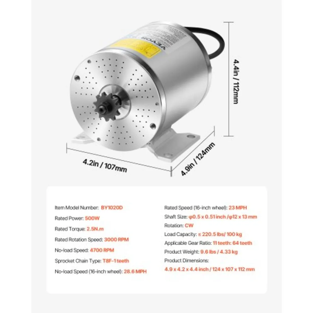 500W Electric Brushless DC Motor Kit - 36V 3000rpm - Image 4
