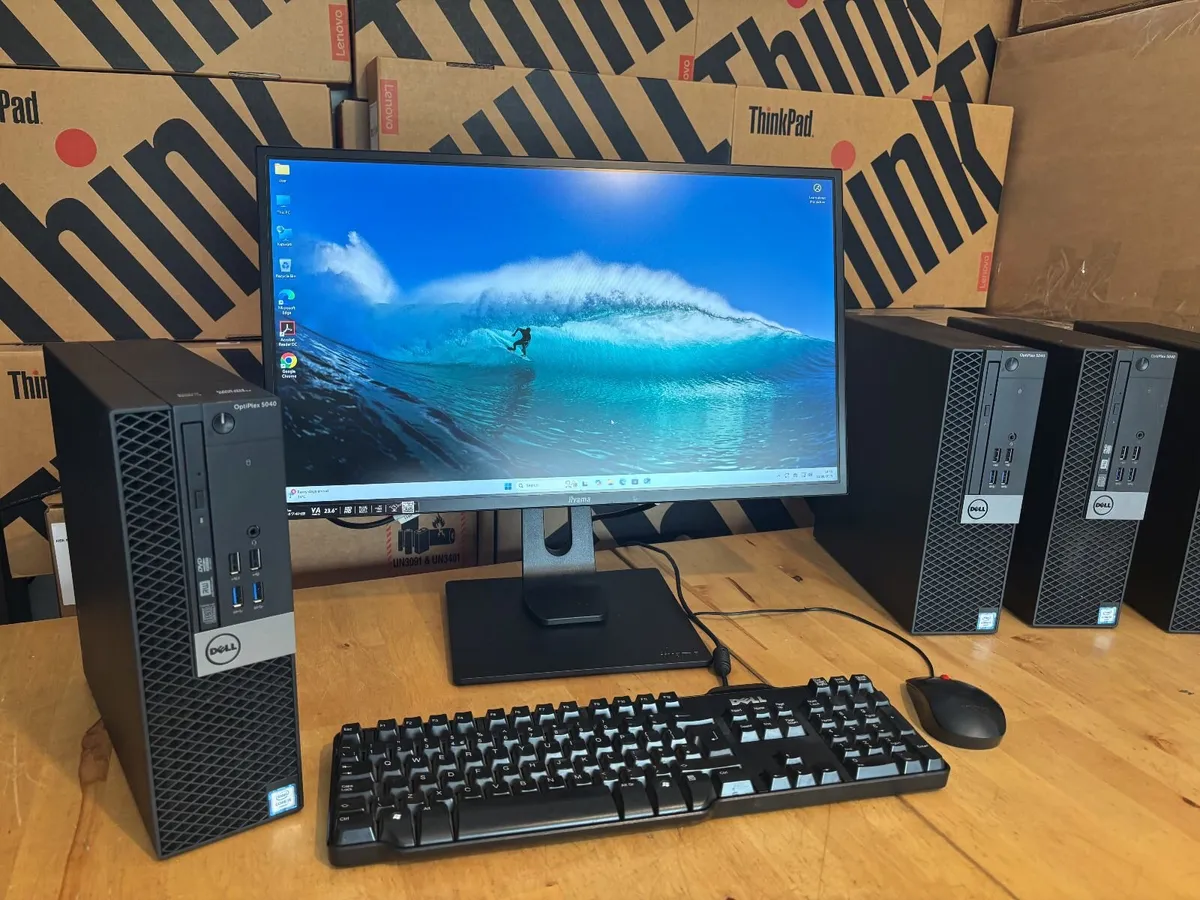 Dell Optiplex PC's-16Gb-24" Screen-Wifi-Windows 11 - Image 1