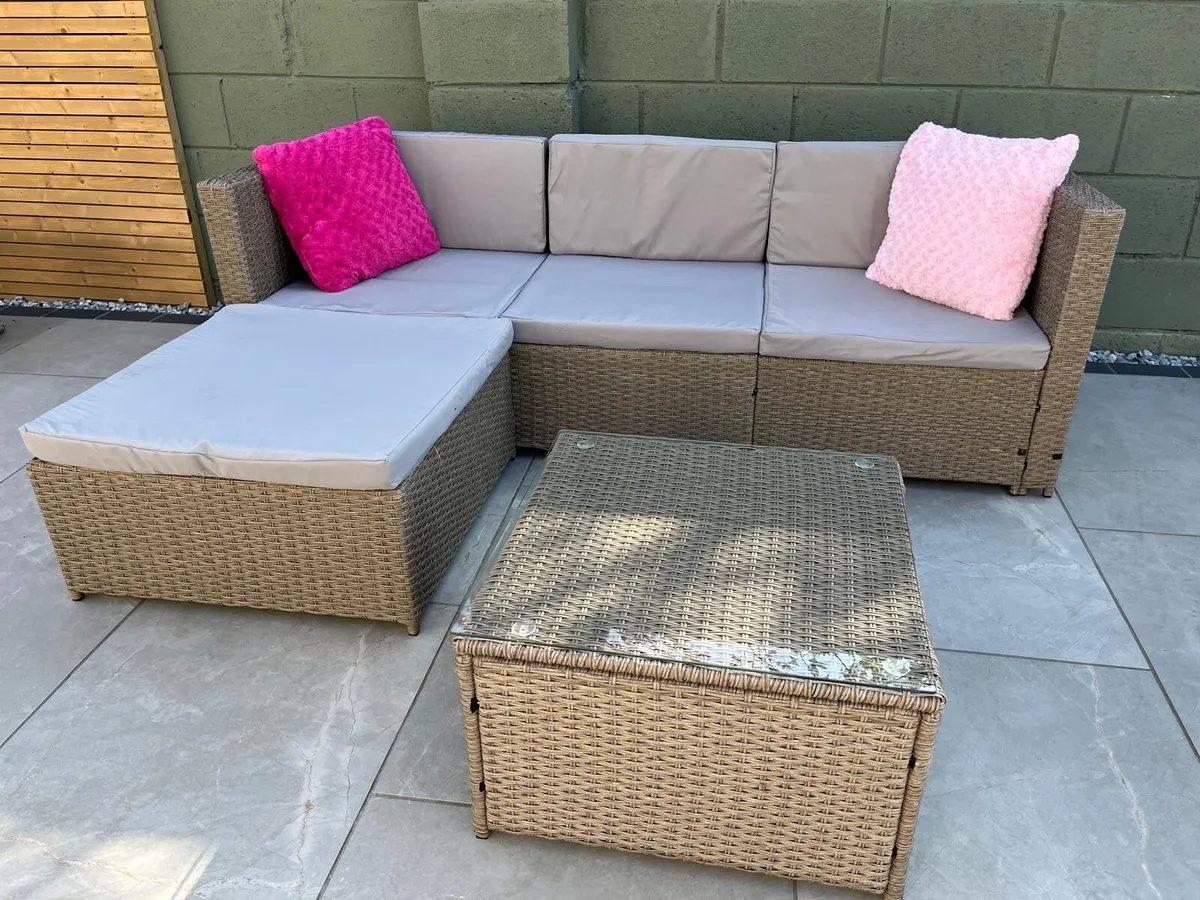Polyrattan Lounge Sofa Set - Image 2