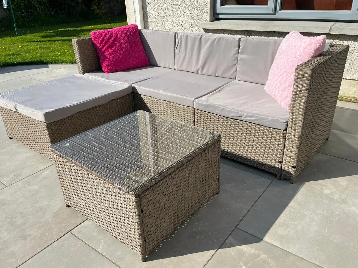 Polyrattan Lounge Sofa Set - Image 3