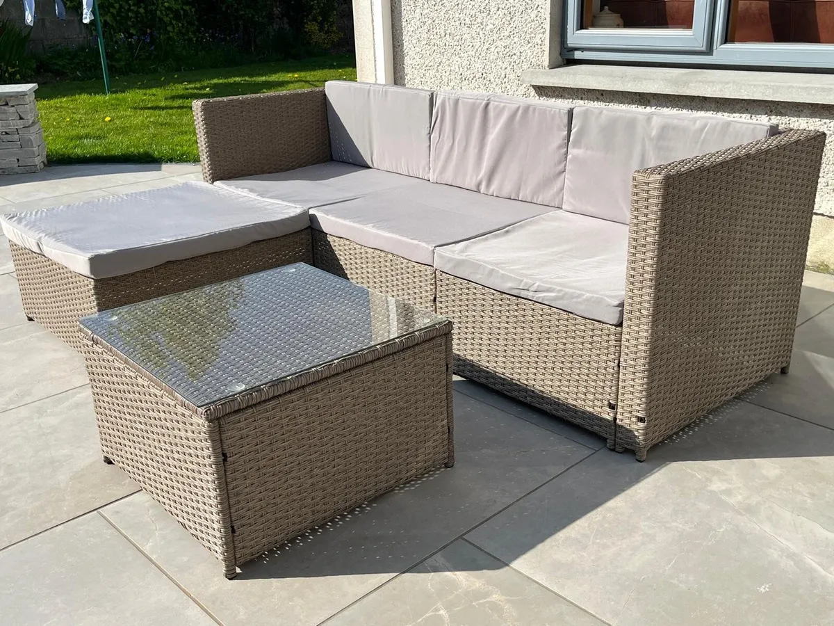 Polyrattan Lounge Sofa Set - Image 4