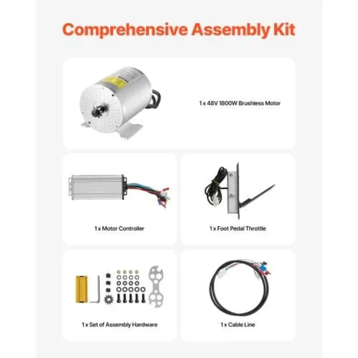 1800W Electric Brushless DC Motor Kit - 48V 4500rp - Image 4