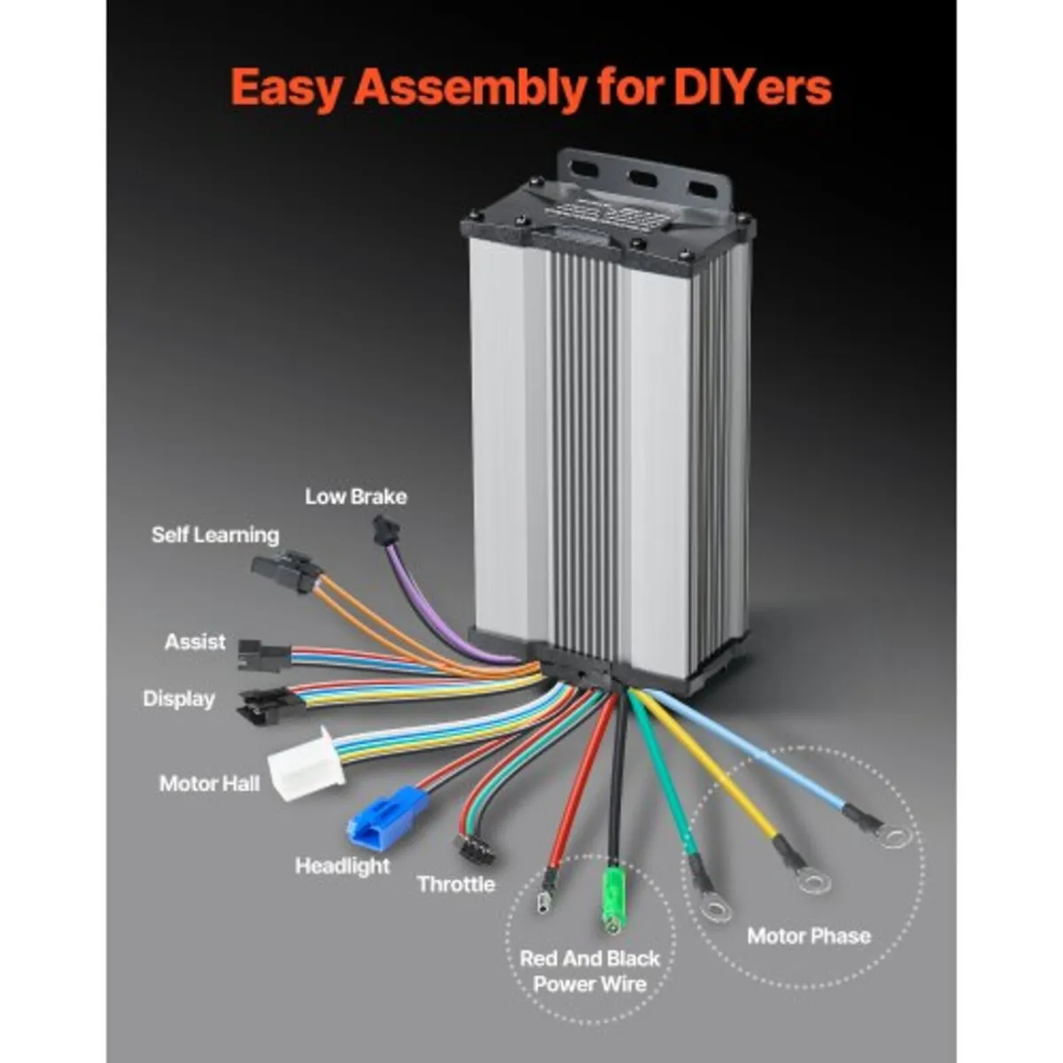 1000W Electric Bike Conversion Kit, 48V 420rpm 26" - Image 3
