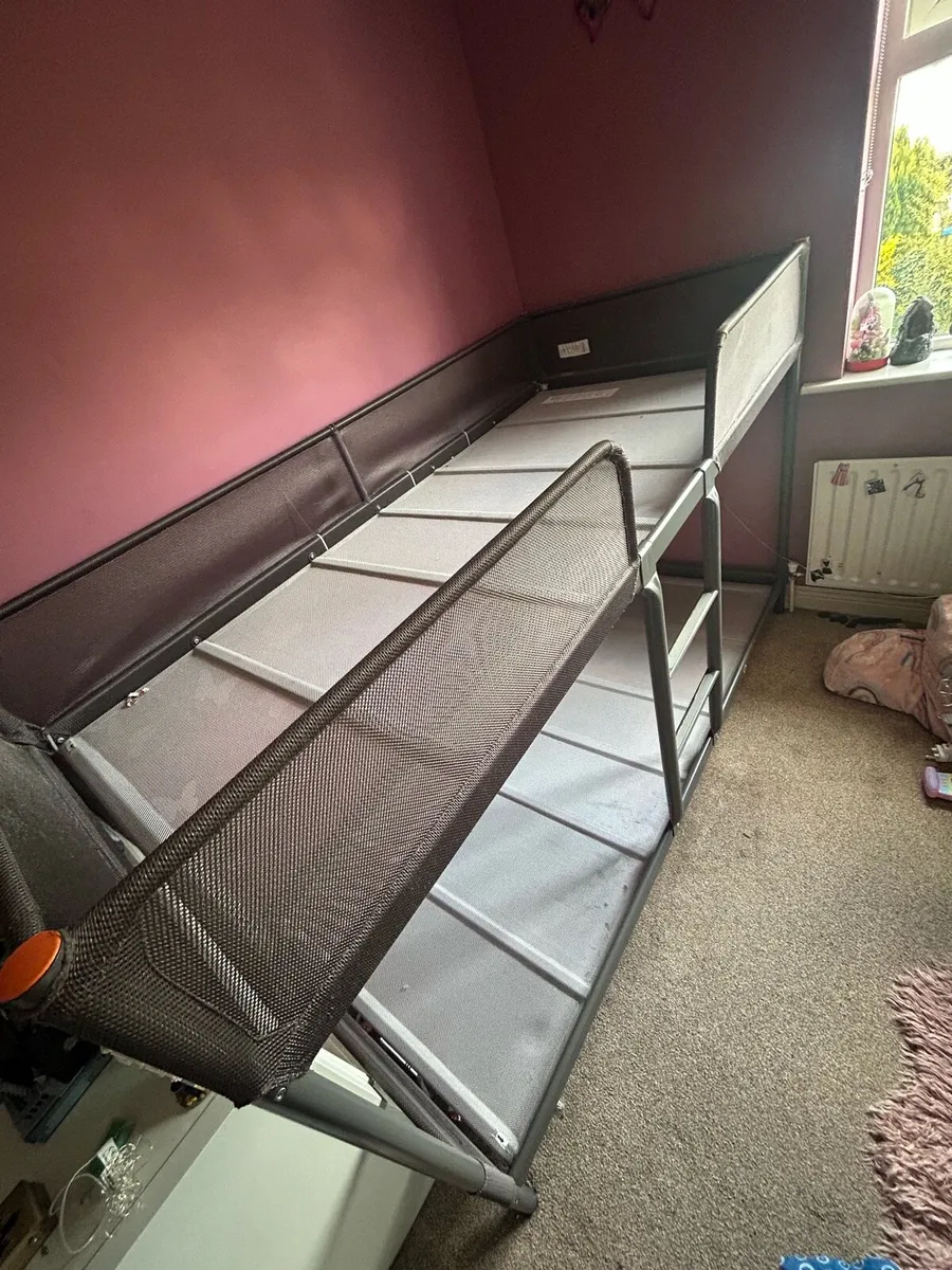 Tuffing IKEA dark grey bunk bed frame - Image 1