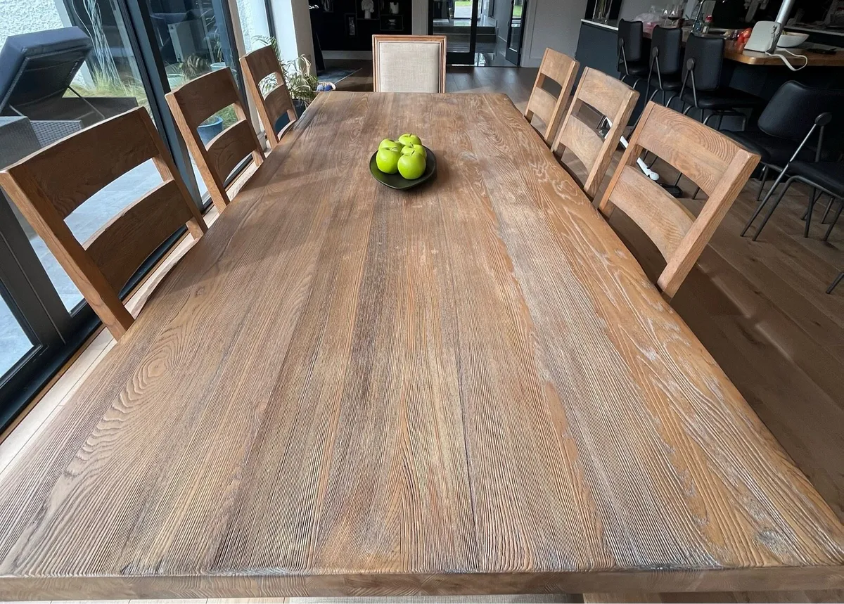 8ft Dining Table & 8 Chairs - Image 2