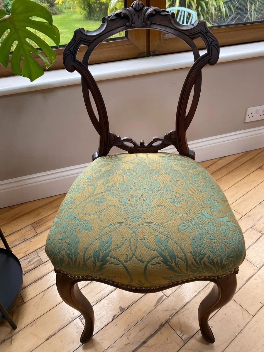 Walnut hall chairs - Image 2