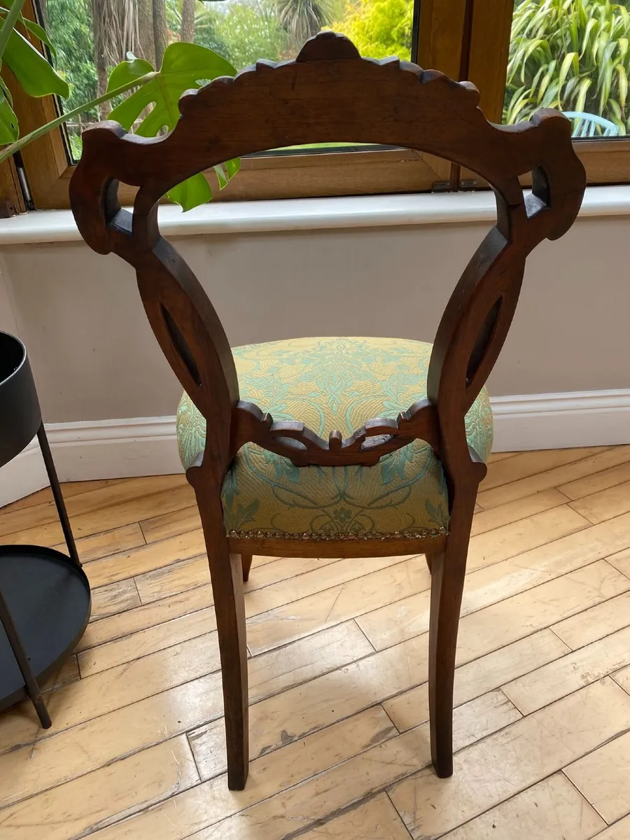 Walnut hall chairs - Image 3
