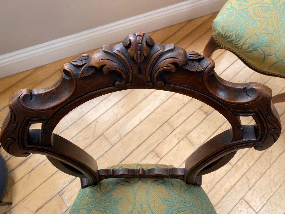 Walnut hall chairs - Image 4