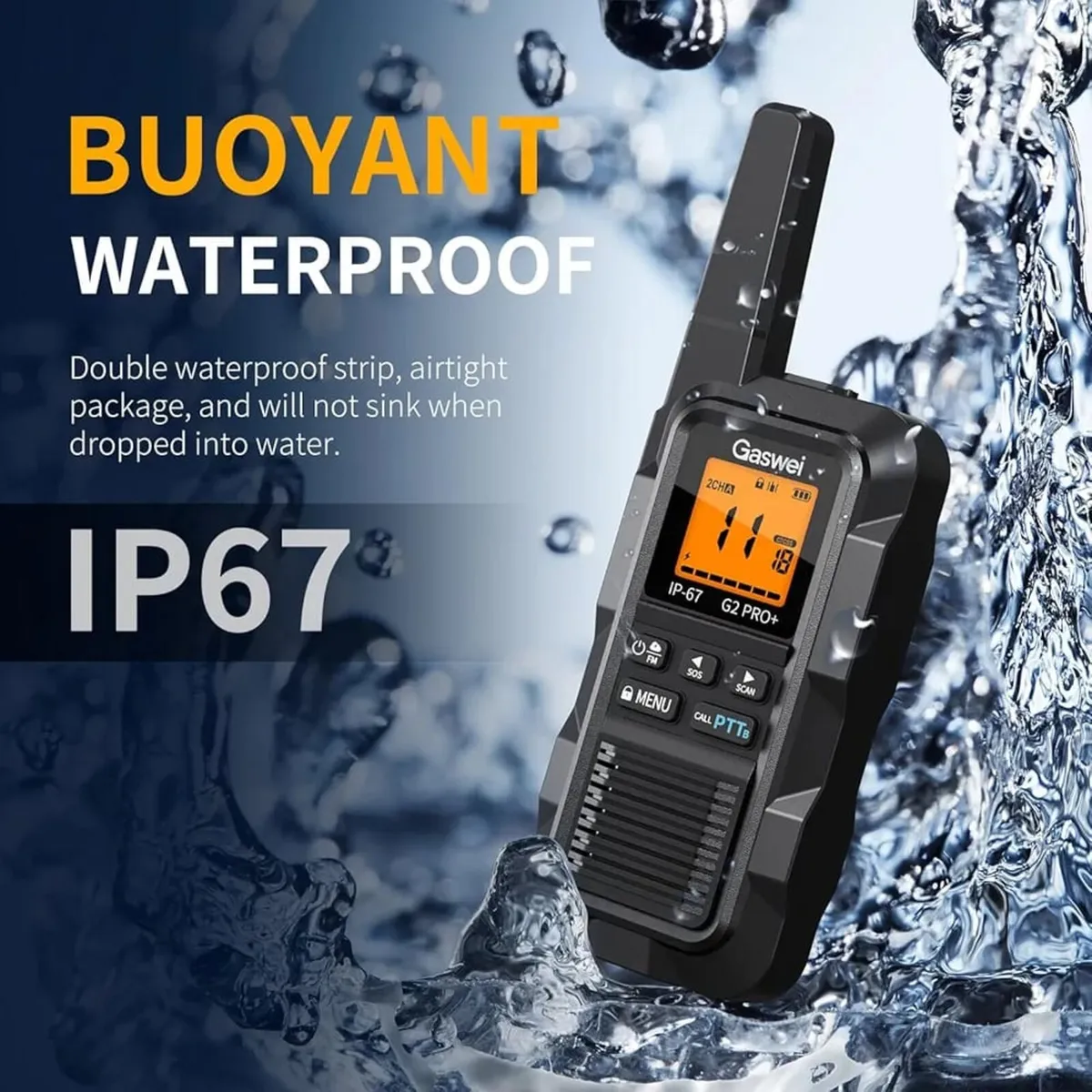 G2Pro Professional 2-Way Radios for Adults [2 Pack - Image 2