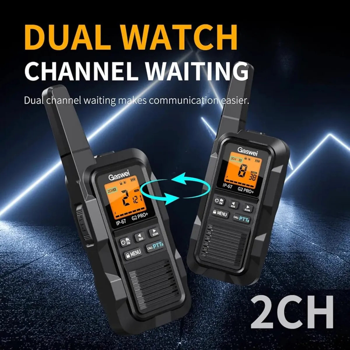 G2Pro Professional 2-Way Radios for Adults [2 Pack - Image 4