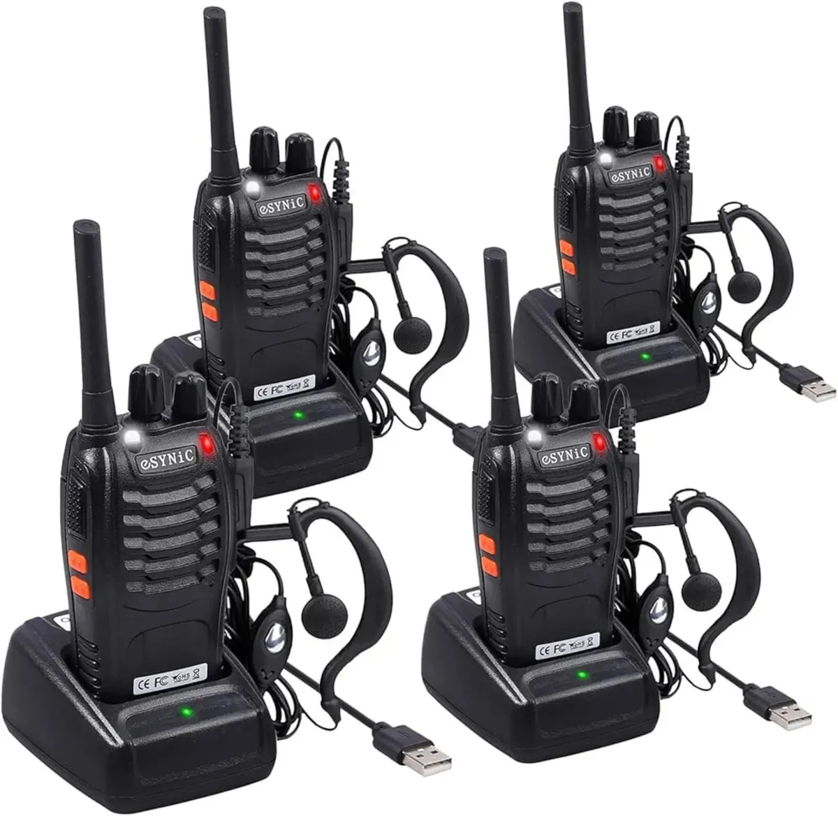 Walkie Talkie 2 pair PMR446 License-free 2 Way Rad - Image 1