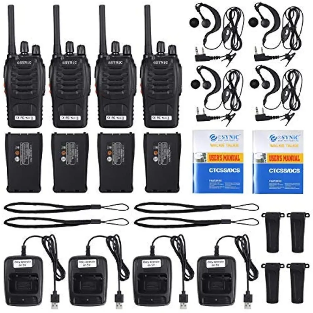 Walkie Talkie 2 pair PMR446 License-free 2 Way Rad - Image 4